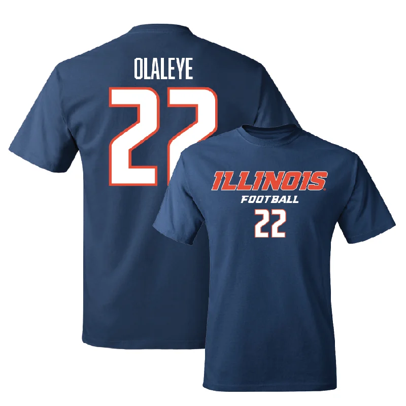 Football Jersey for Personalized School Jerseys-Navy Illinois Classic Tee    - Petey Olaleye