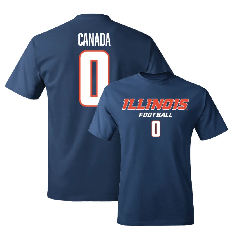 Football Jersey for Custom Fit for Team Players-Navy Illinois Classic Tee  - Chase Canada