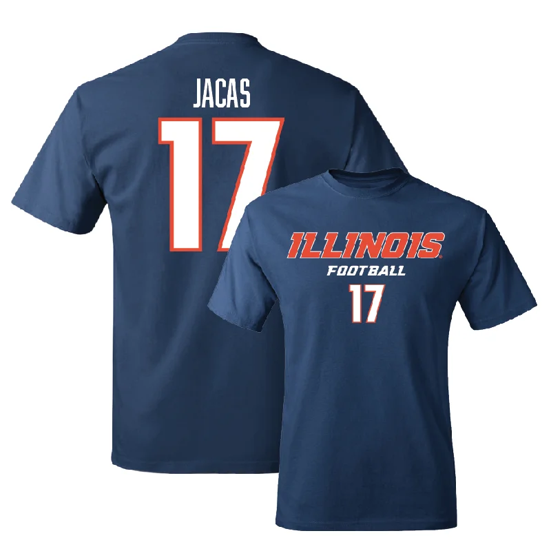 Football Jersey for Comfortable Fit for All Players-Navy Illinois Classic Tee    - Gabe Jacas