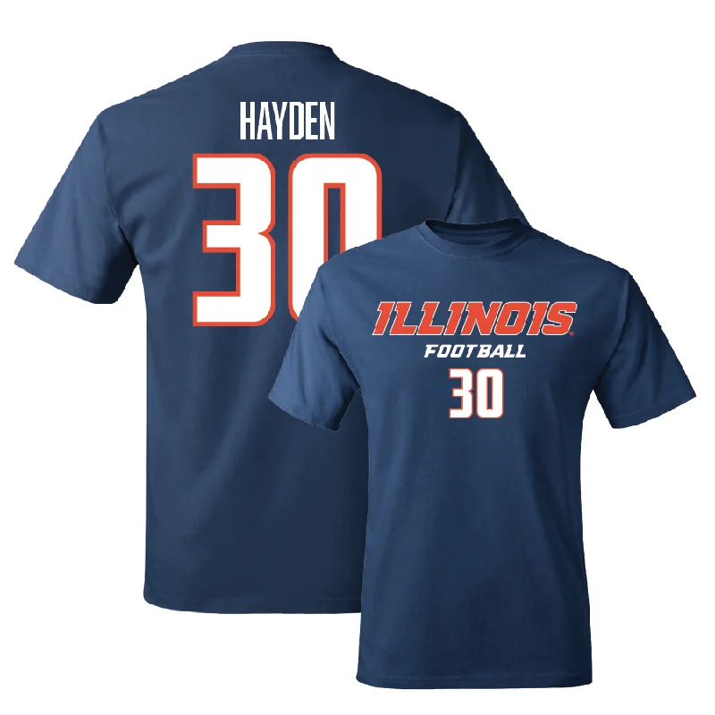 Football Jersey for High-School Football Uniforms-Navy Illinois Classic Tee    - Antwon Hayden