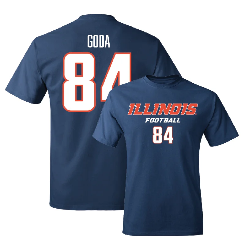 Football Jersey for Premium Customization Options-Navy Illinois Classic Tee    - Carson Goda