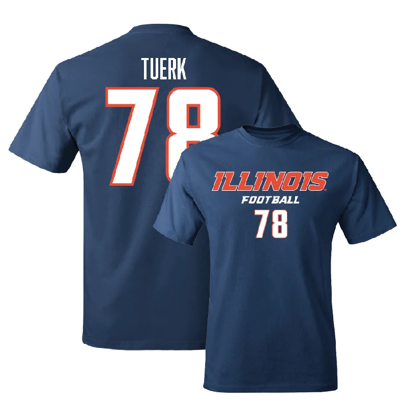 Football Jersey for Affordable Customization for Teams-Navy Illinois Classic Tee  - Eddie Tuerk