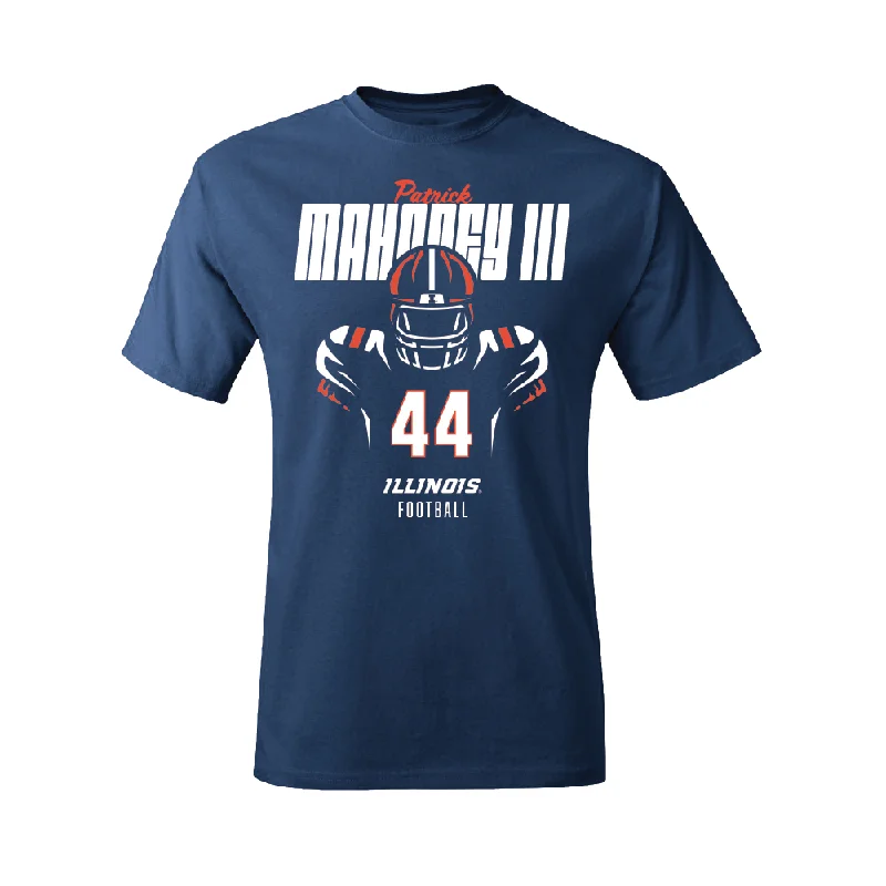 Football Jersey for Premium Customization Options-Navy Illinois Silhouette Tee    - Patrick Mahoney III