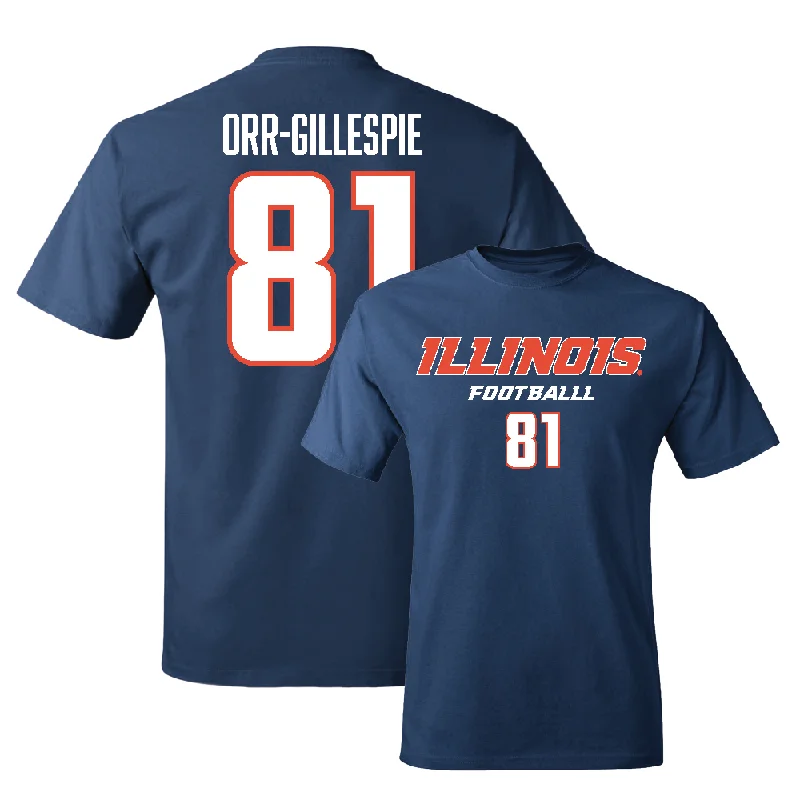 Football Jersey for All-Season Football Gear-Navy Illinois Classic Tee    - Carlos Orr-Gillespie