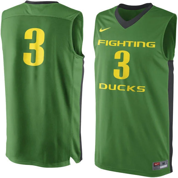 Custom Basketball Jersey for Players-Oregon Ducks #3 Green Basketball College Basketball Jersey