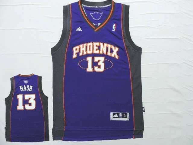 Basketball Jersey for Youth Team Spirit Apparel-Suns 13 Nash Purple New Revotion 30 Basketball Jersey