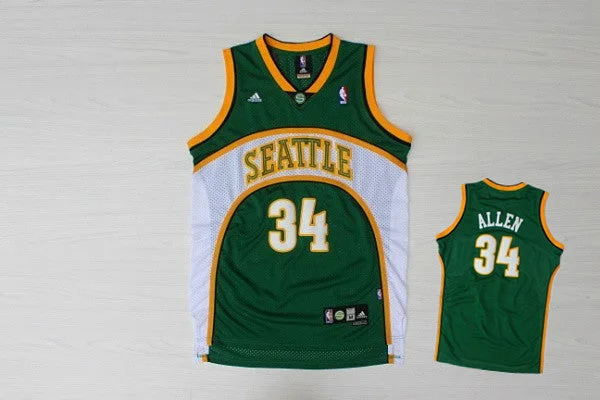 Basketball Jersey for Customizable Player Information-Supersonics 34 Allen Green New Revolution 30 Basketball Jerseys