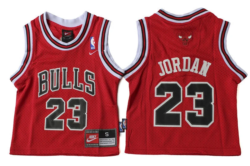 Basketball Jersey for Trendy Custom Designs-Bulls 23 Michael Jordan Red Toddler Basketball Jersey