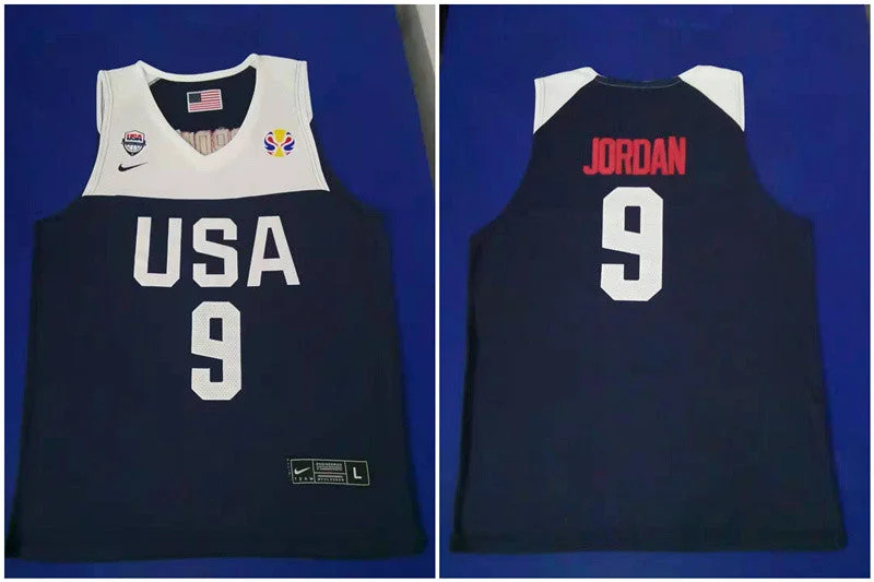 Basketball Jersey for Durable Material-Team USA 9 Michael Jordan Navy 2016 Olympics Basketball Swingman Basketball Jersey