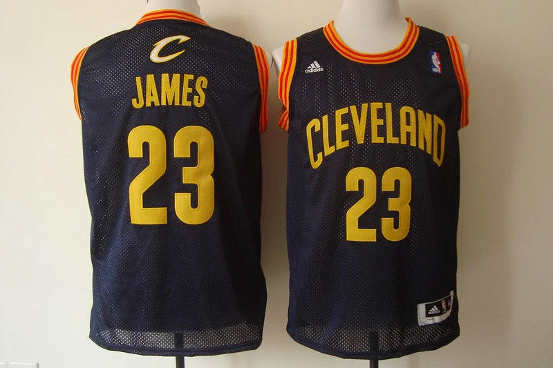 Basketball Jersey for Kids Basketball Teams-Cavaliers 23 James Dark Blue Mesh Basketball Jerseys