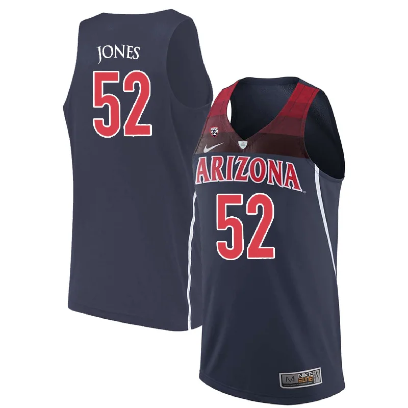 Basketball Jersey for Team Player Jerseys-Arizona Wildcats 52 Kory Jones Navy College Basketball Basketball Jersey