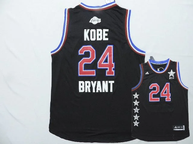 Basketball Jersey for Comfortable All-Day Wear-2015 All Star NYC Western Conference 24 Kobe Bryant Black Basketball Jerseys