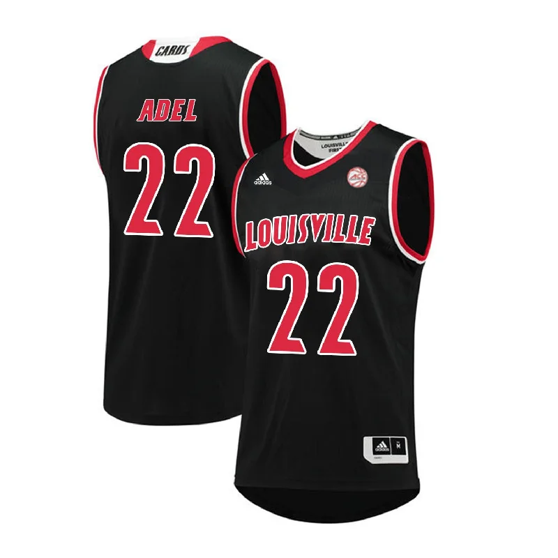 Basketball Jersey for Soft and Stretchy Design-Louisville Cardinals 22 Deng Adel Black College Basketball Basketball Jersey