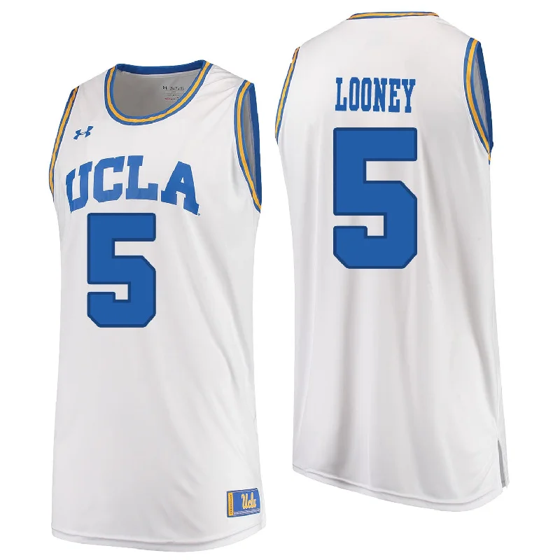 Basketball Jersey for Customized Player Numbers-UCLA Bruins 5 Kevon Looney White College Basketball Basketball Jersey