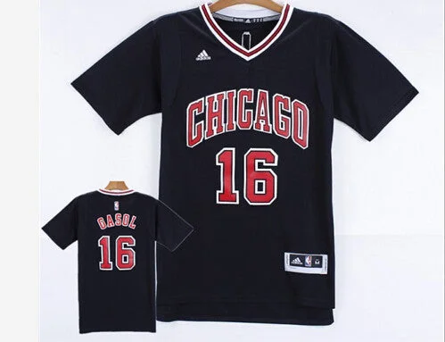 Basketball Jersey for Comfortable, Breathable Design-Bulls 16 Gasol Black 2014-15 Pride Swingman Basketball Jerseys