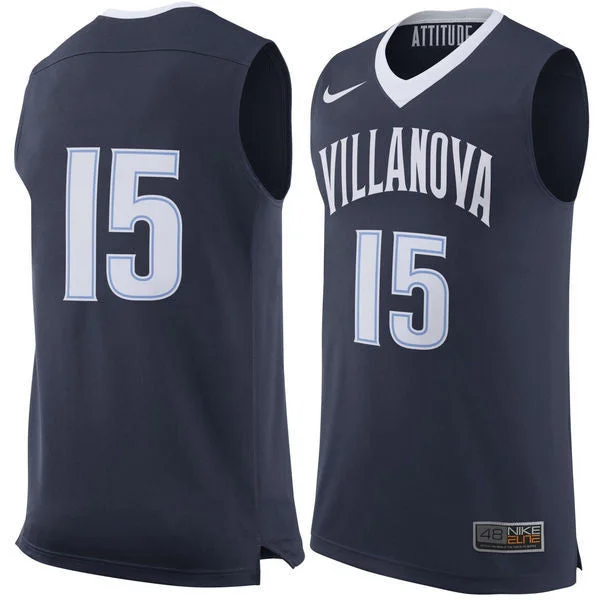 Basketball Jersey for High School Teams-Villanova Wildcats #15 Navy Blue Basketball College Basketball Jersey