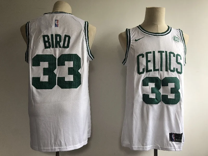 Basketball Jersey for School Basketball Uniforms-Celtics 33 Larry Bird White Swingman Basketball Jersey