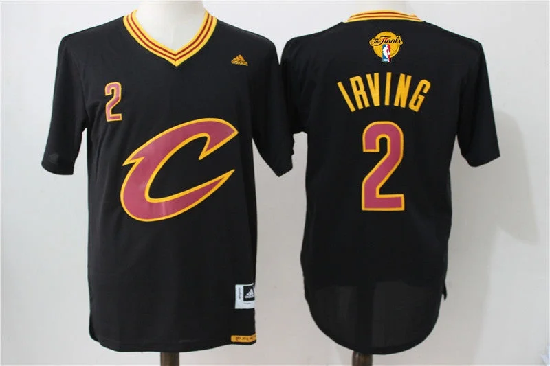 Basketball Jersey for Full-Court Game Wear-Cavaliers 2 Kyrie Irving Black Pride 2017 Finals Swingman Basketball Jersey