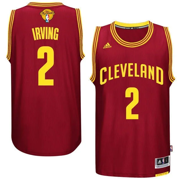 Basketball Jersey for Custom Team Logos and Numbers-Cavaliers 2 Kyrie Irvin Burgundy 2017 Finals Swingman Basketball Jersey