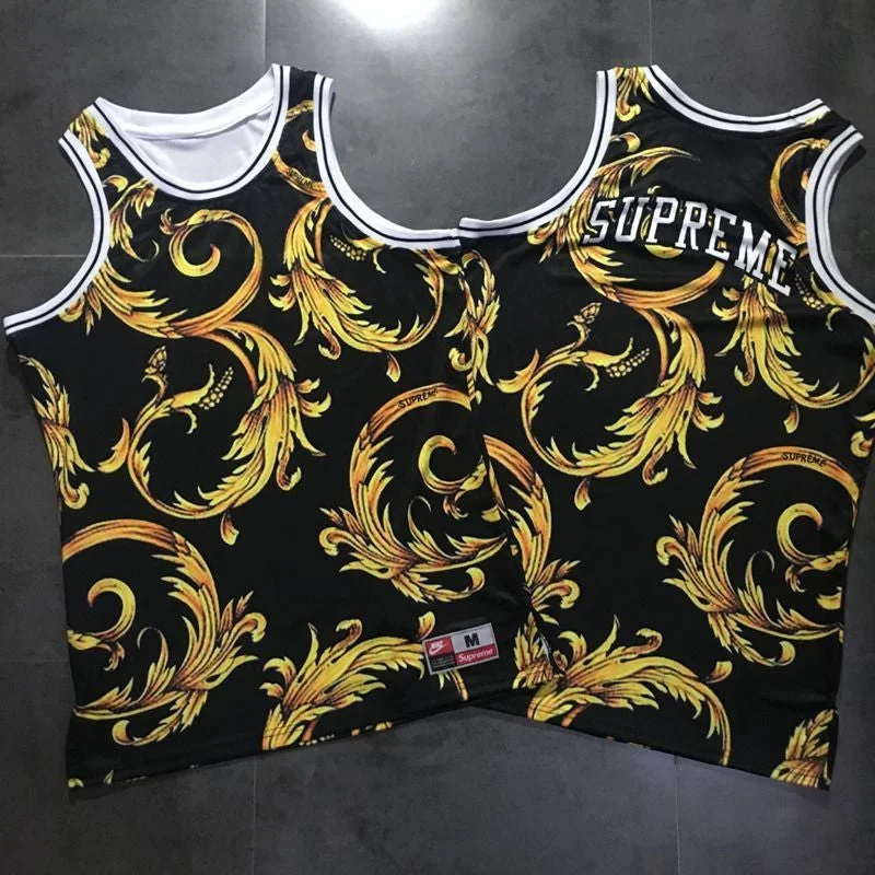 Basketball Jersey for Custom School Jerseys-Supreme Foamposite Collection Black Basketball Basketball Jersey