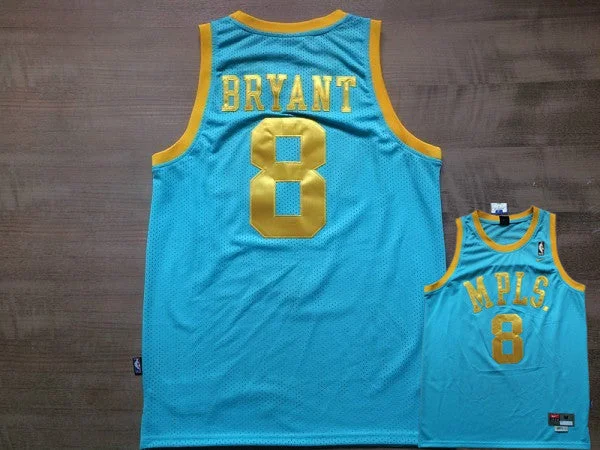 Basketball Jersey for Authentic Team Look-Lakers 8 Bryant Light Blue Throwback Basketball Jerseys