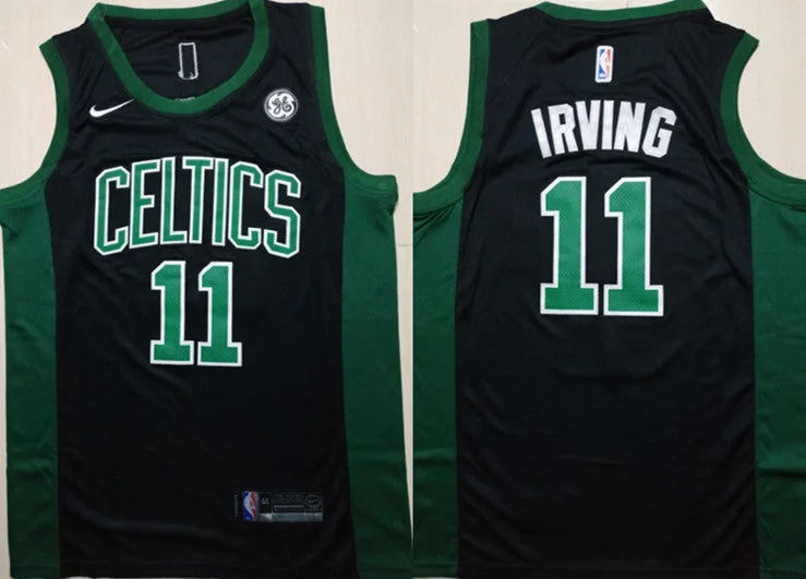 Basketball Jersey for All-Age Groups-Celtics 11 Kyrie Irving Black Swingman Basketball Jersey