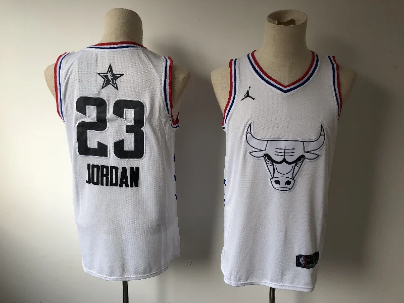 Basketball Jersey for All-Season Wear-Bulls 23 Michael Jordan White 2019 All-Star Game Jordan Brand Swingman Basketball Jersey