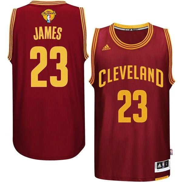 Basketball Jersey for Casual Wear and Sports Events-Cavaliers 23 Lebron James Burgundy 2016 Finals Swingman Basketball Jersey