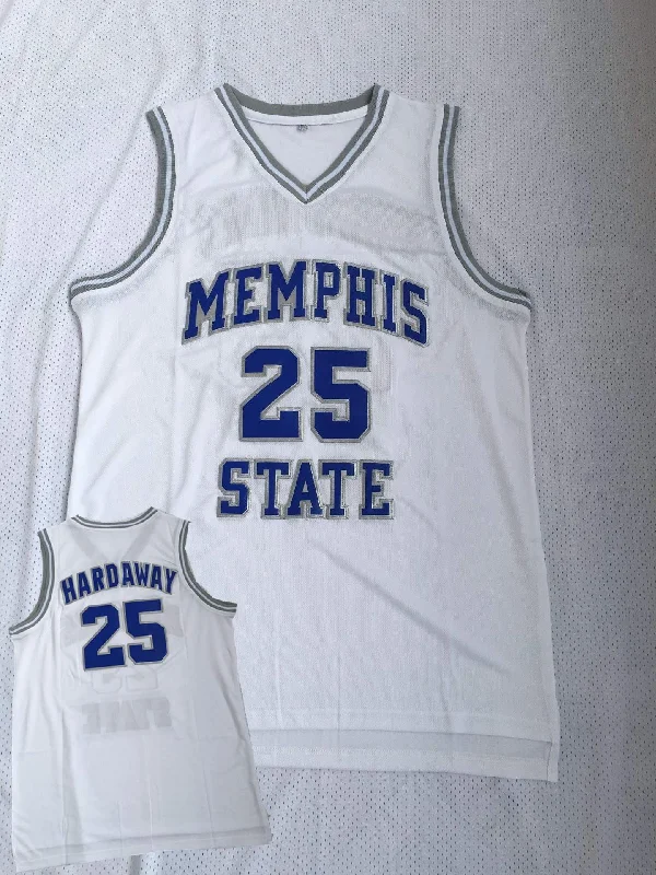 Basketball Jersey for Custom Team Apparel-Memphis Tigers 25 Penny Hardaway White College Basketball Basketball Jersey