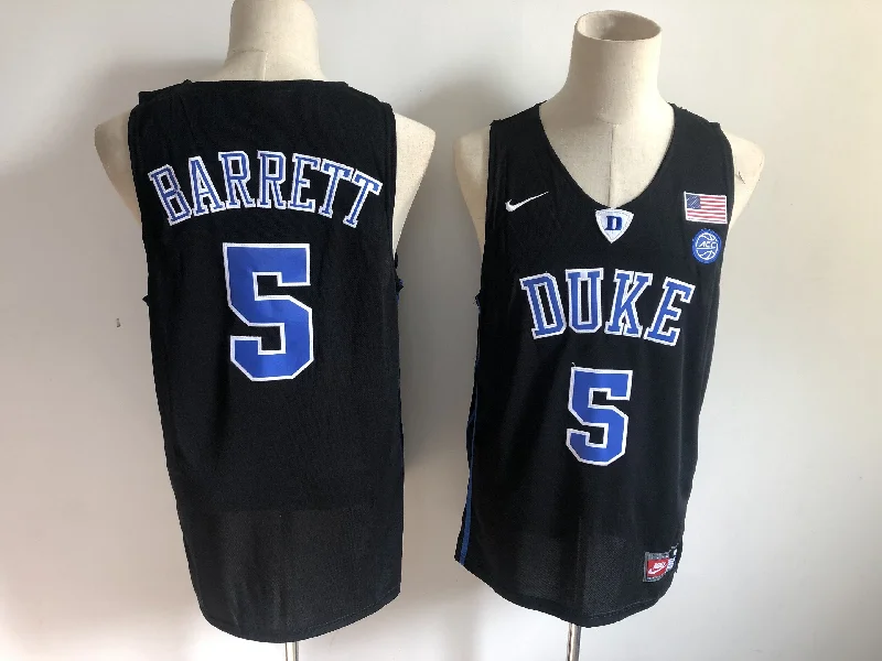 Basketball Jersey for Custom Player Names and Numbers-Duke Blue Devils 5 RJ  Black College Basketball Basketball Jersey