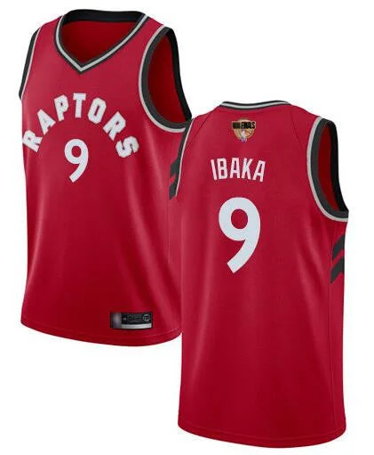 Basketball Jersey for Premium Customization for Teams-Raptors 9 Serge Ibaka Red 2019 Finals Swingman Basketball Jersey