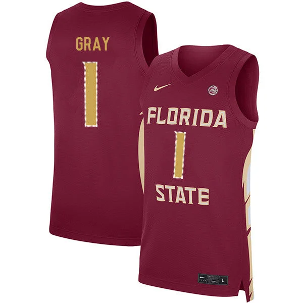 Basketball Jersey for Game Ready Uniforms-Florida State Seminoles 1 RaiQuan Gray Red Basketball College Basketball Jersey