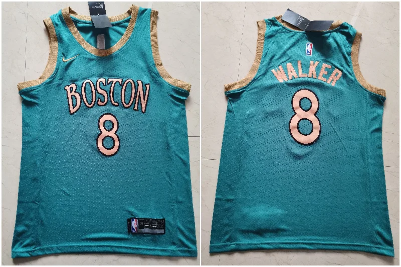 Basketball Jersey for Classic and Modern Designs-Celtics 8 Kemba Walker Blue 2019-20 City Edition Swingman Basketball Jersey