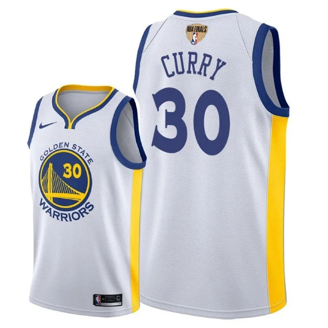 Basketball Jersey for Trendy Custom Designs-Warriors 30 Stephen Curry White 2018 Finals Swingman Basketball Jersey