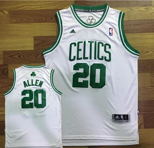 Basketball Jersey for Retro Fan Apparel-Celtics 20 Ray Allen White Swingman Basketball Jersey