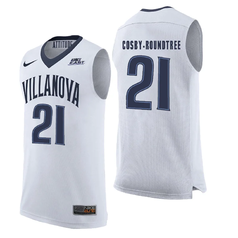 Basketball Jersey for Premium Customization for Teams-Villanova 21 Wildcats Dhamir Cosby-Roundtree White College Basketball Elite Basketball Jersey