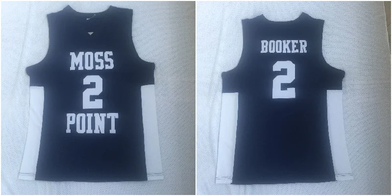 Basketball Jersey for Easy to Customize Design-Moss Point 2 Devin Booker Navy High School Basketball Basketball Jersey