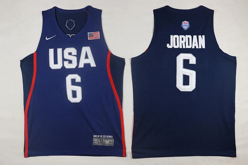 Basketball Jersey for Comfortable Cotton Design-USA Basketball 6 DeAndre Jordan Royal Rio Elite Stitched Basketball Jersey