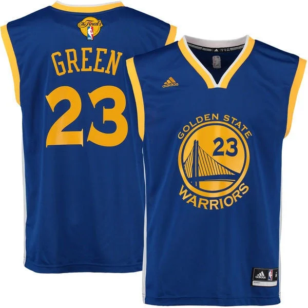 Basketball Jersey for Comfortable Fit for All-Size Players-Warriors 23 Draymond Royal White 2016 Finals Swingman Basketball Jersey