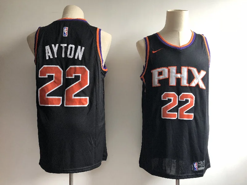 Basketball Jersey for Premium Customization-Suns 22 Deandre Ayton Black Swingman Basketball Jersey