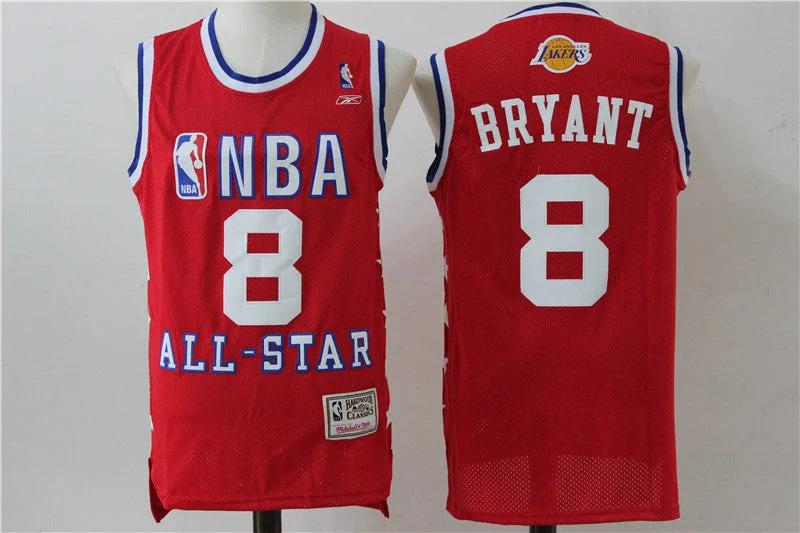 Basketball Jersey for Custom Fan Apparel-Lakers 8 Kobe Bryant Red 2003 All Star Hardwood Classics Basketball Jersey