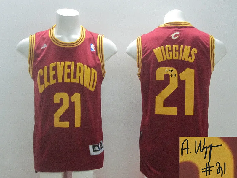 Basketball Jersey for Casual Wear and Sports Events-Cavaliers 21 Wiggins Red Revolution 30 Signature Edition Basketball Jerseys