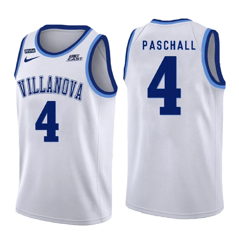 Basketball Jersey for Premium Fabric Finish-Villanova Wildcats 4 Eric Paschall White College Basketball Basketball Jersey