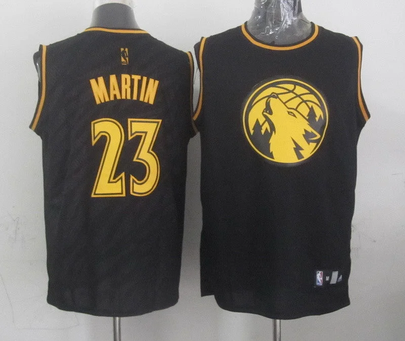 Basketball Jersey for Youth-Timberwolves 23 Martin Black Precious Metals Fashion Basketball Jerseys