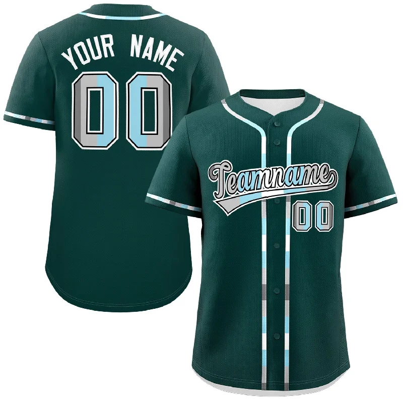 Baseball Jersey for Affordable Custom Jerseys-Custom Midnight Green Demiboy For Pride Month Classic Style Authentic Baseball Jersey