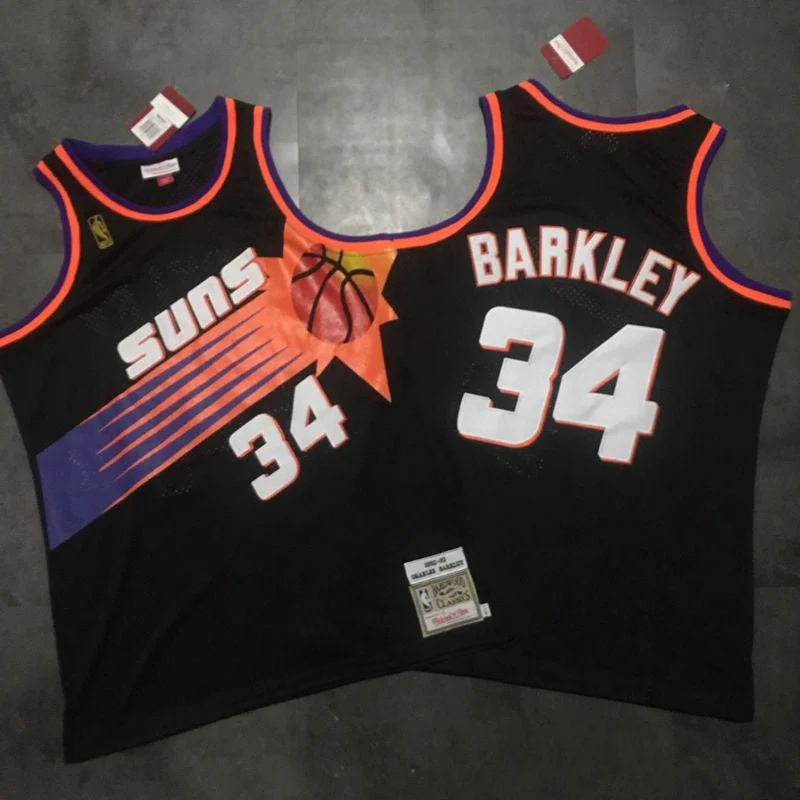 Basketball Jersey for All-Age Groups-Suns 34 Charles Barkley Black 1992-93 Hardwood Classics Basketball Jersey