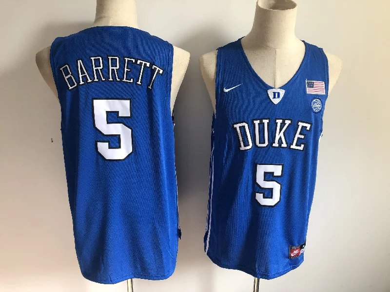 Basketball Jersey for Game Ready Uniforms-Duke Blue Devils 5 RJ  Blue College Basketball Basketball Jersey