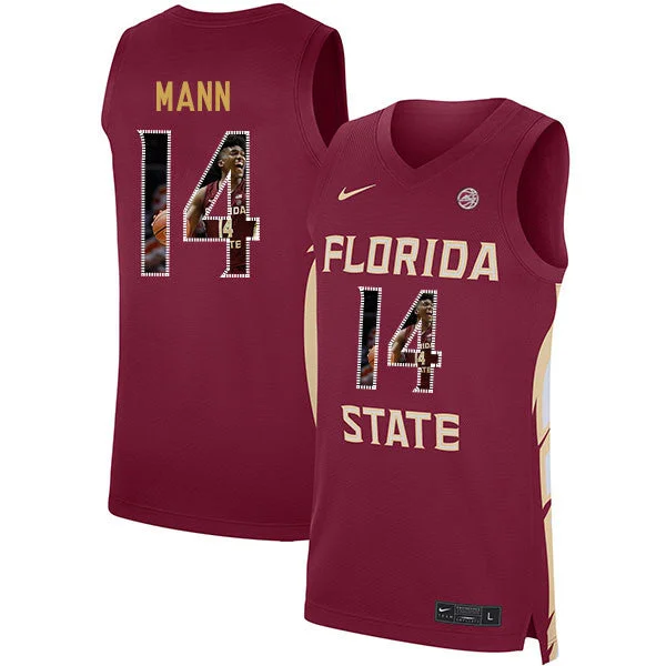 Basketball Jersey for Trendy Custom Designs-Florida State Seminoles 14 Terance Mann Red Basketball College Fashion Basketball Jersey