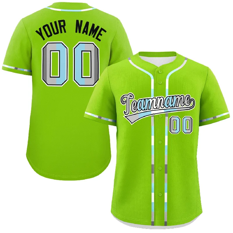 Baseball Jersey for Casual Team Support Apparel-Custom Neon Green Demiboy For Pride Month Classic Style Authentic Baseball Jersey