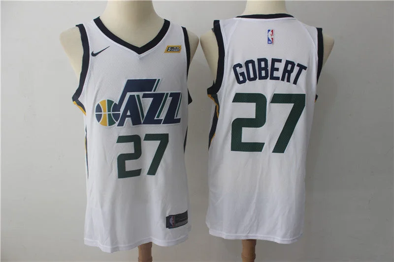 Basketball Jersey for Unique Team Designs-Jazz 27 Rudy Gobert White Swingman Basketball Jersey